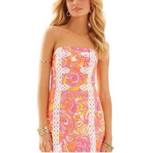 Lilly Pullitzer Tansy Dress - Size Small Orange and Pink